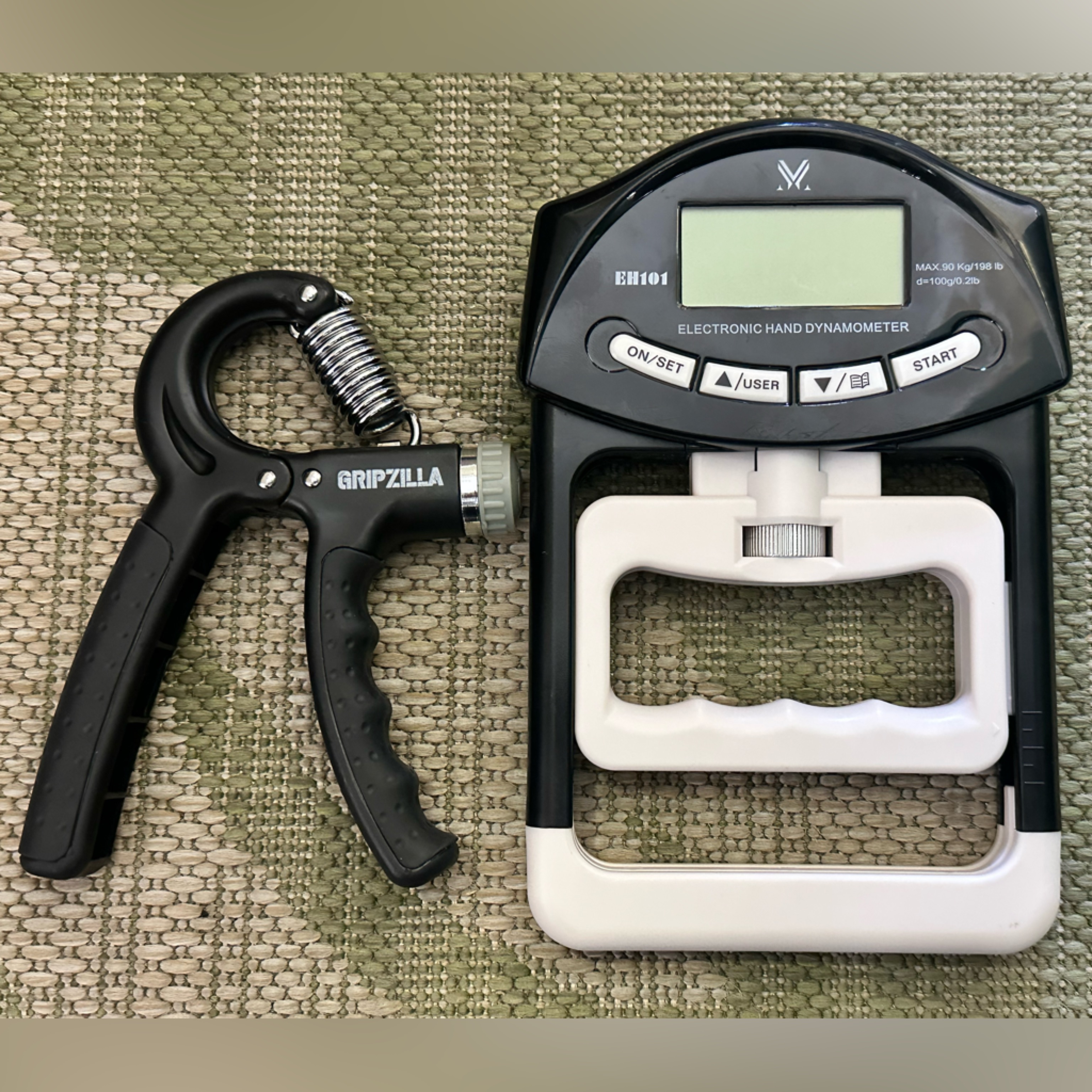 Grip Strength Tester Trainer - Electronic Hand Dynamometer/Gripzilla 2 Pc